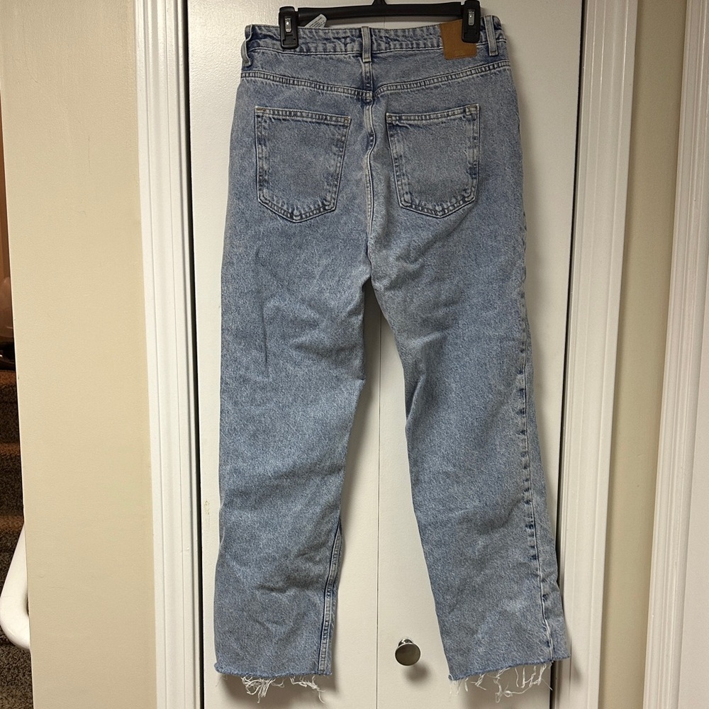 NWOT | Zara high rise Z1975 straight leg jeans, mid blue size 8 - Picture 6 of 9